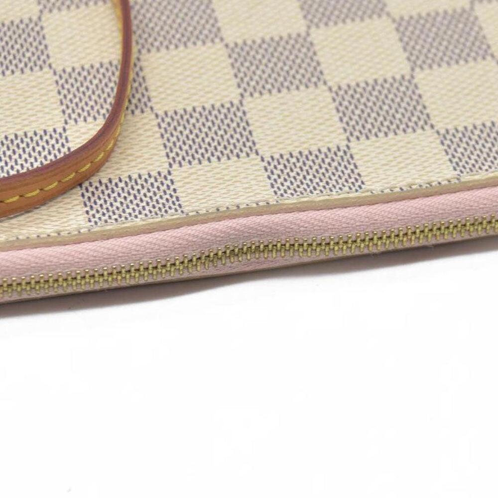 Louis Vuitton Damier Azur Wristlet Clutch in Cream and Gray - Picture 13 of 15